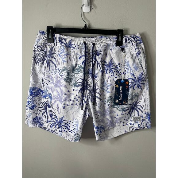 New Baja llama White Hot Tropics Blue Swim Trunk Size XL - Picture 1 of 3